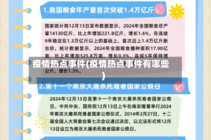 疫情热点事件(疫情热点事件有哪些)