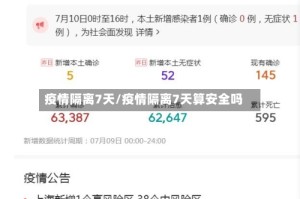 疫情隔离7天/疫情隔离7天算安全吗