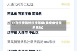 北京疫情最新疫情等级(北京疫情最新更新)
