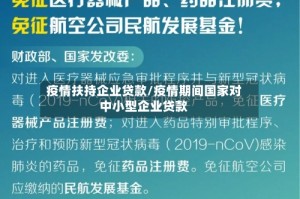 疫情扶持企业贷款/疫情期间国家对中小型企业贷款