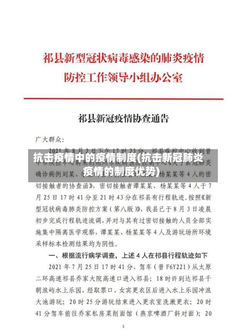 抗击疫情中的疫情制度(抗击新冠肺炎疫情的制度优势)-第1张图片