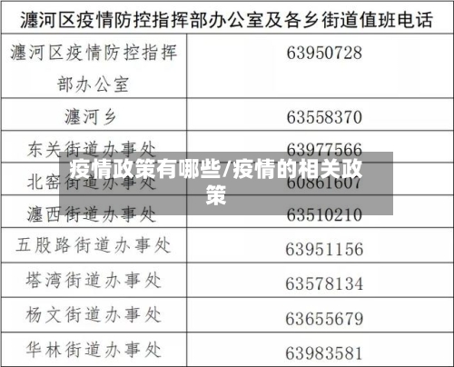 疫情政策有哪些/疫情的相关政策-第1张图片