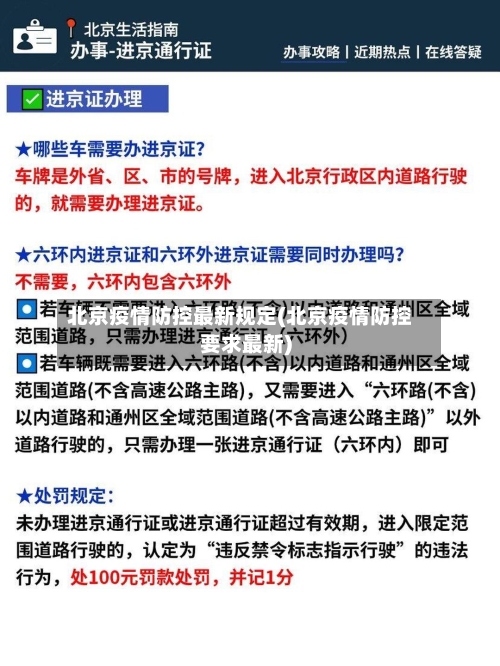 北京疫情防控最新规定(北京疫情防控要求最新)-第2张图片
