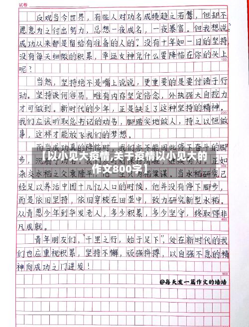 【以小见大疫情,关于疫情以小见大的作文800字】-第1张图片