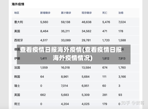 查看疫情日报海外疫情(查看疫情日报海外疫情情况)-第2张图片